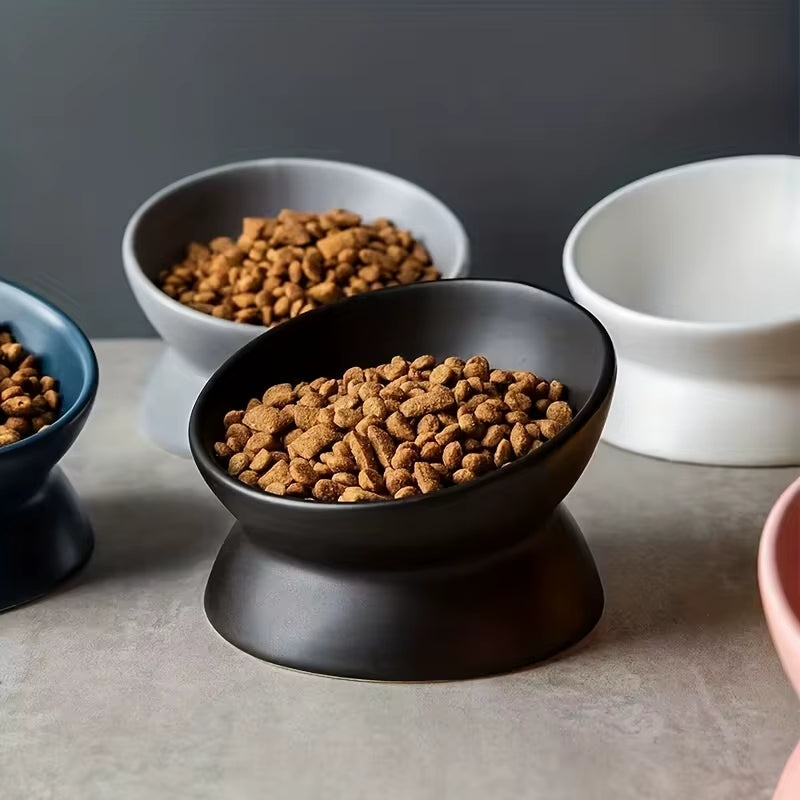 Ceramic Raised Cat Bowl Set