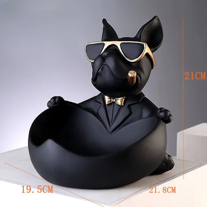 Home Decor Cool Dog Figurine Dog Statue Storage Box