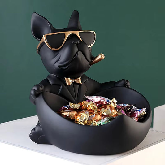 Home Decor Cool Dog Figurine Dog Statue Storage Box