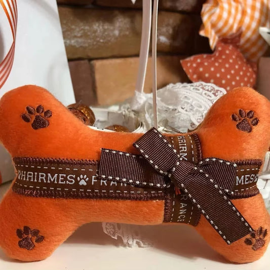 Dog Plush Toys Pet Squeaky Printed Beer Bottle Shape Toy Dog Bite-Resistant Clean Teeth Chew Interactive Toys