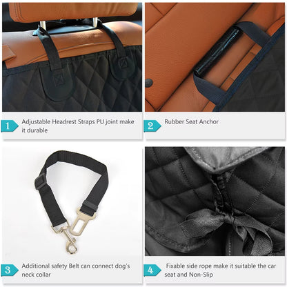 Dog Car Seat Cover 100% Waterproof Pet Cat Dog Carrier Car