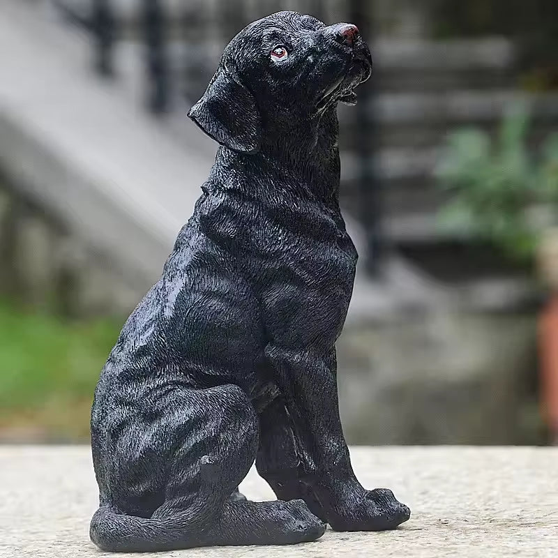 Cute Resin Dog Statue Golden