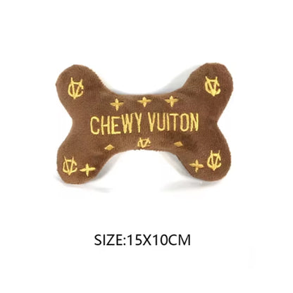 Dog Plush Toys Pet Squeaky Printed Beer Bottle Shape Toy Dog Bite-Resistant Clean Teeth Chew Interactive Toys