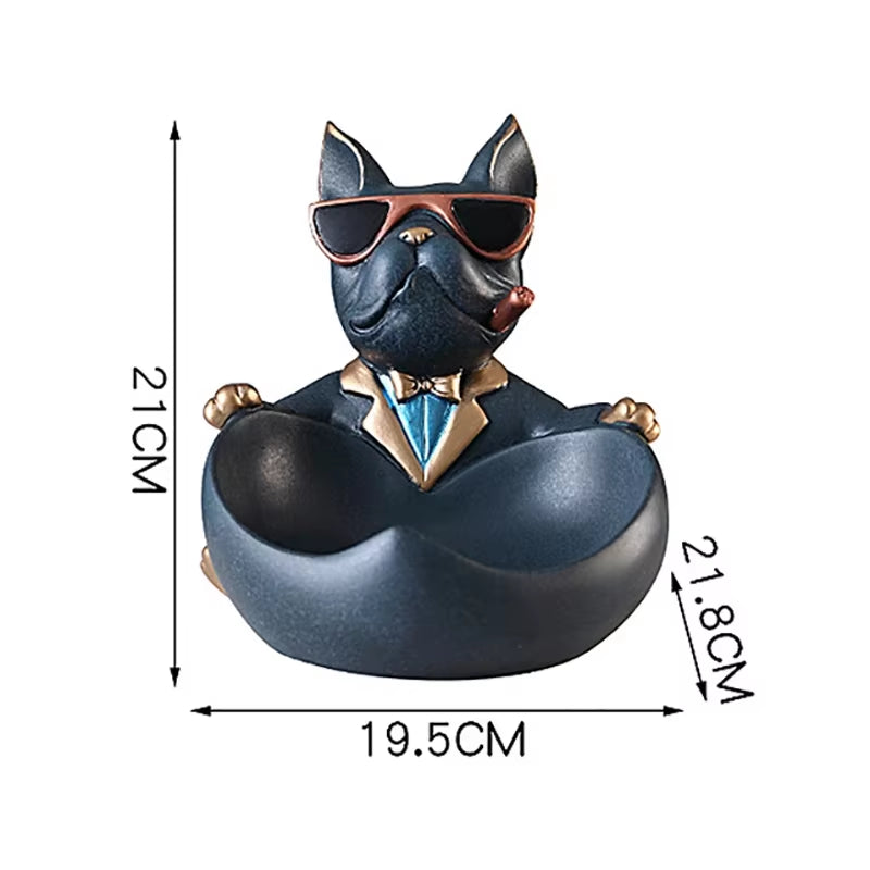 Home Decor Cool Dog Figurine Dog Statue Storage Box