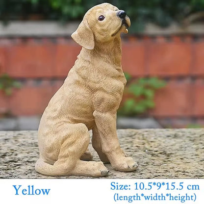 Cute Resin Dog Statue Golden
