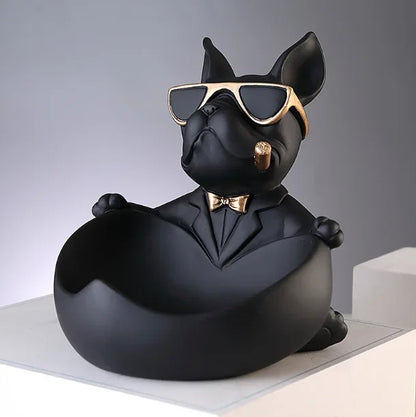 Home Decor Cool Dog Figurine Dog Statue Storage Box