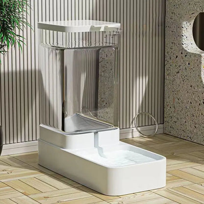 Plastic Pet Food Storage Dispenser Transparent