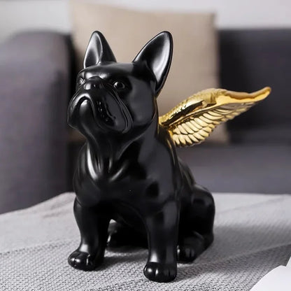 Home Decoration Accessories Black Gold Bulldog