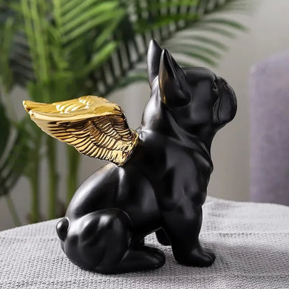 Home Decoration Accessories Black Gold Bulldog