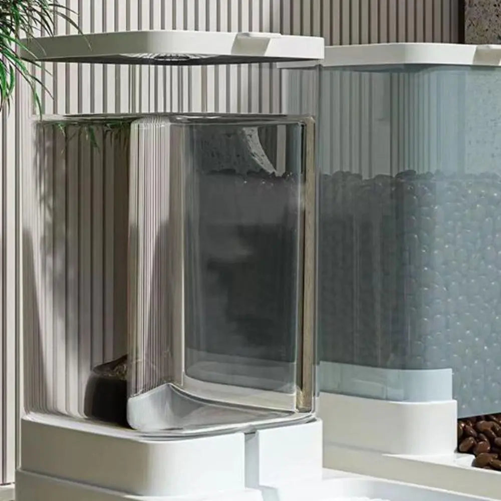 Plastic Pet Food Storage Dispenser Transparent
