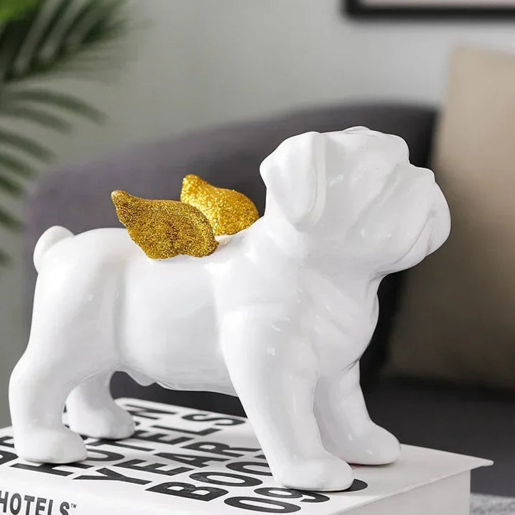 Home Decoration Accessories Black Gold Bulldog