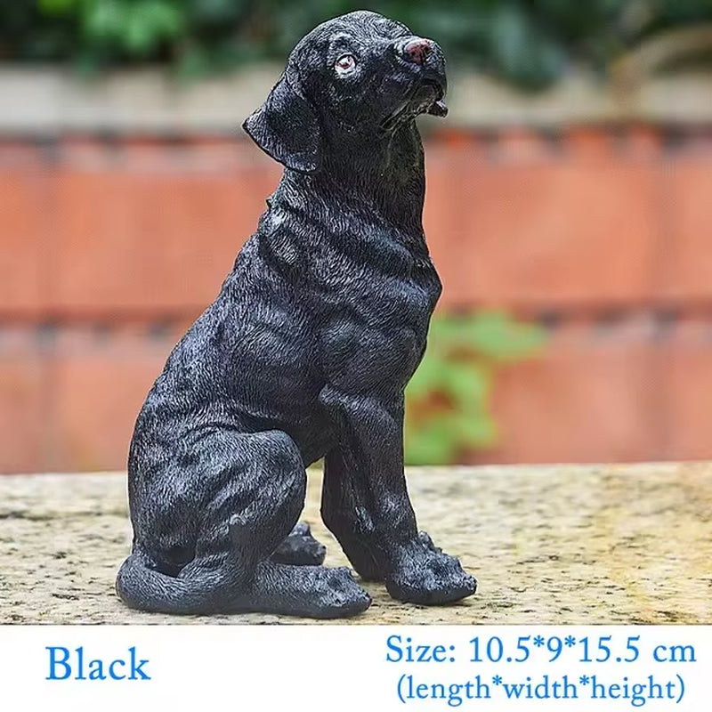 Cute Resin Dog Statue Golden