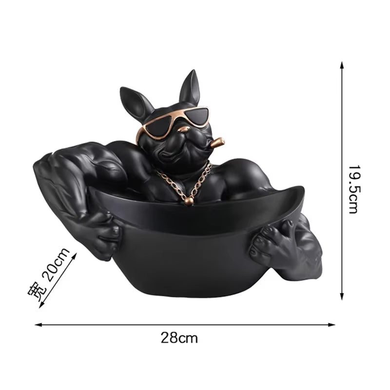 Home Decor Cool Dog Figurine Dog Statue Storage Box