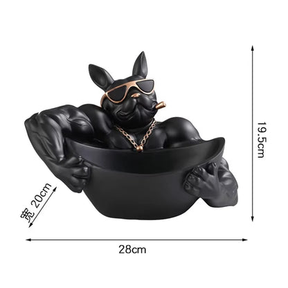 Home Decor Cool Dog Figurine Dog Statue Storage Box