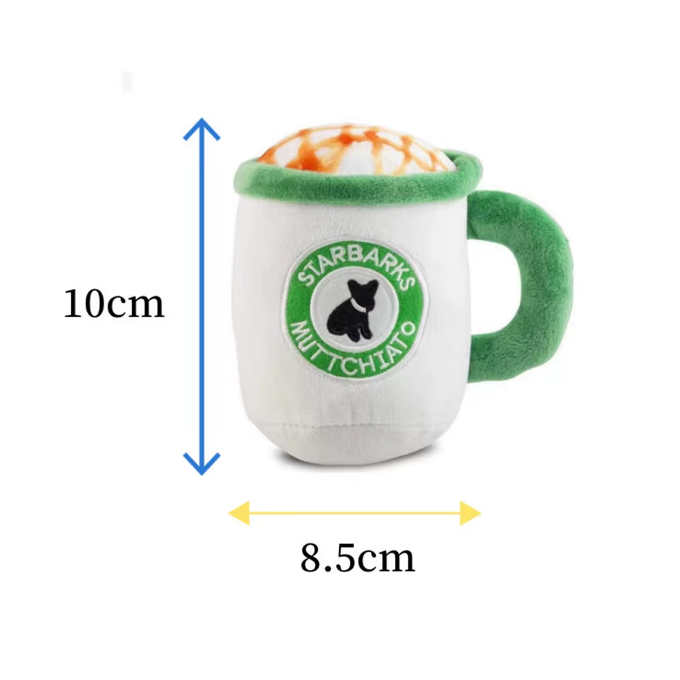 Dog Plush Toys Pet Squeaky Printed Beer Bottle Shape Toy Dog Bite-Resistant Clean Teeth Chew Interactive Toys
