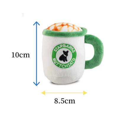 Dog Plush Toys Pet Squeaky Printed Beer Bottle Shape Toy Dog Bite-Resistant Clean Teeth Chew Interactive Toys