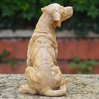 Cute Resin Dog Statue Golden
